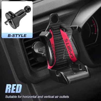 Car air outlet retractable mobile phone holder