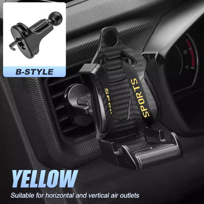 Car air outlet retractable mobile phone holder