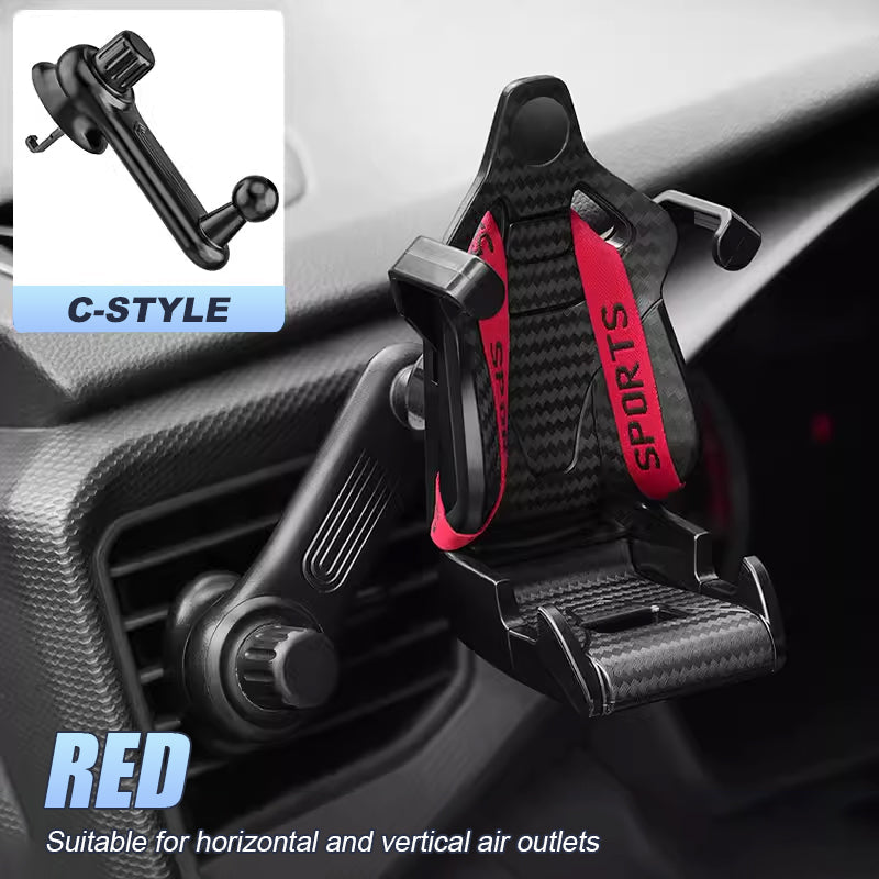 Car air outlet retractable mobile phone holder