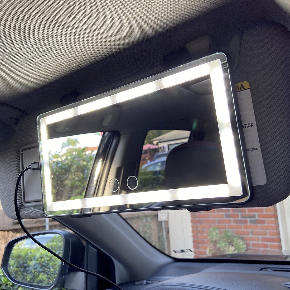 Car Visor Vanity Mirror (3 Light Modes）