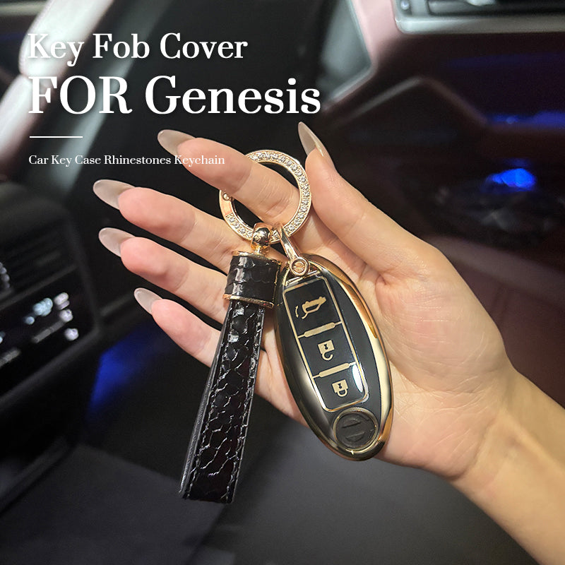 Genesis Car Key Case Rhinestones Keychain