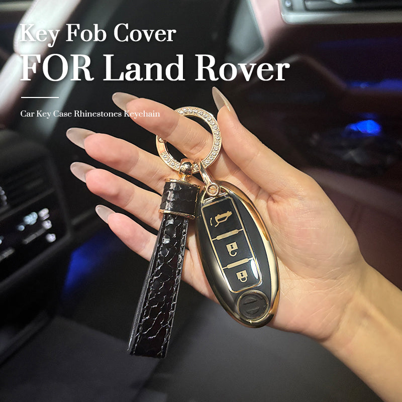 Land Rover Car Key Case Rhinestones Keychain