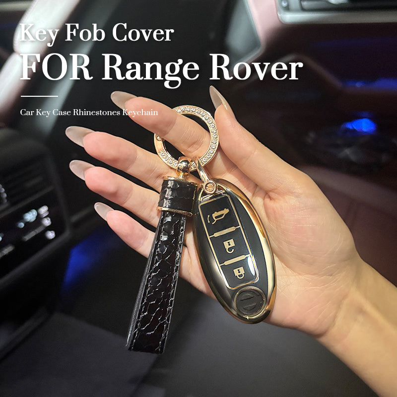 Range Rover Car Key Case Rhinestones Keychain