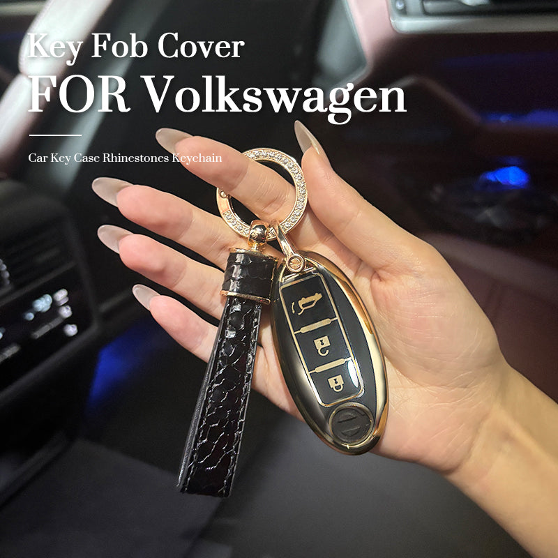 Volkswagen Car Key Case Rhinestones Keychain