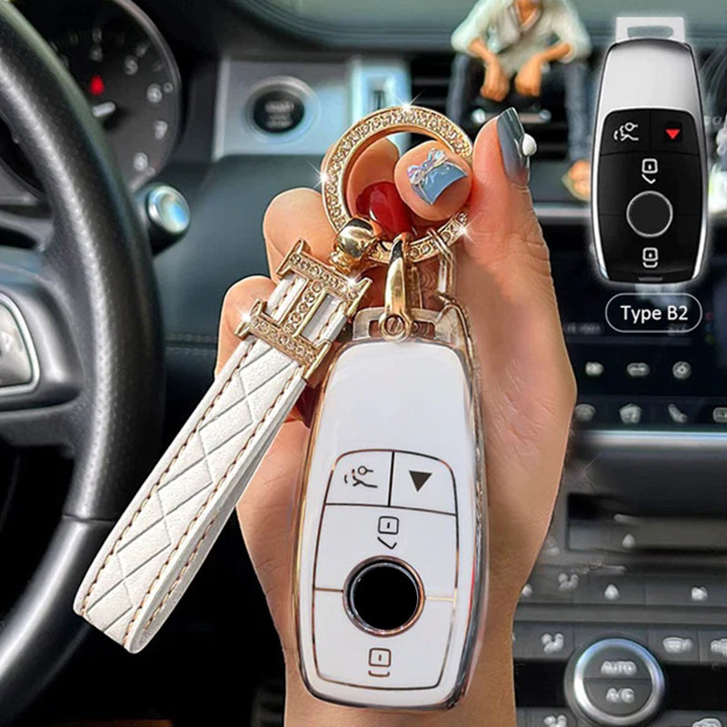Mercedes Benz Car Key Case Rhinestones Keychain – Carsine